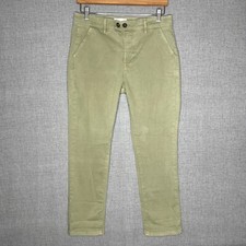 Frame Pants Chino Women's 27 Green Le Beau Straight Leg Ankle Washed OD
