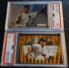 (LOT OF 2) DEREK JETER ROOKIES 1994 UPPER DECK & 1996 ZENITH ROOKIE PSA 9  