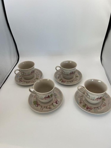 JP754 home beautiful Japan Stoneware set of 4 Coffe cup and Saucer - Picture 3 of 6
