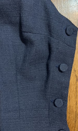 VTG CAMPAGNIE INTERNATIONALE EXPRESS POLYESTER WOOL RAYON NAVY BLUE DRESS SIZE 7 - Picture 6 of 8