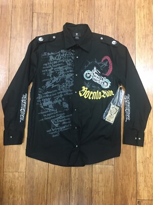 motorcycle dress shirts Men's dress shirt Wrenchin' since 1969