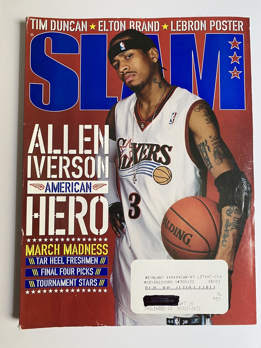 Allen Iverson Cover Slam Magazine April 2003 All American Hero #68 w/label