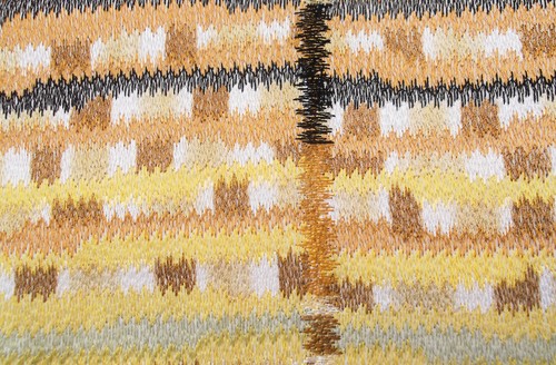MISSONI HOME CUSHION COVER EMBROIDERED DROPSTITCH KNIT 16x16" 40x40cm HORSON T60 - Picture 6 of 9