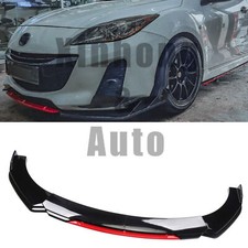 For Mazda 2 3 6 Front Bumper Lip Splitter Spoiler Body Kit Blackred