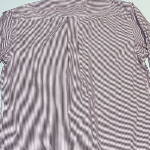 van Heusen white/red stripe button down shirt US Neck size 16.5 32x33 - Picture 7 of 8