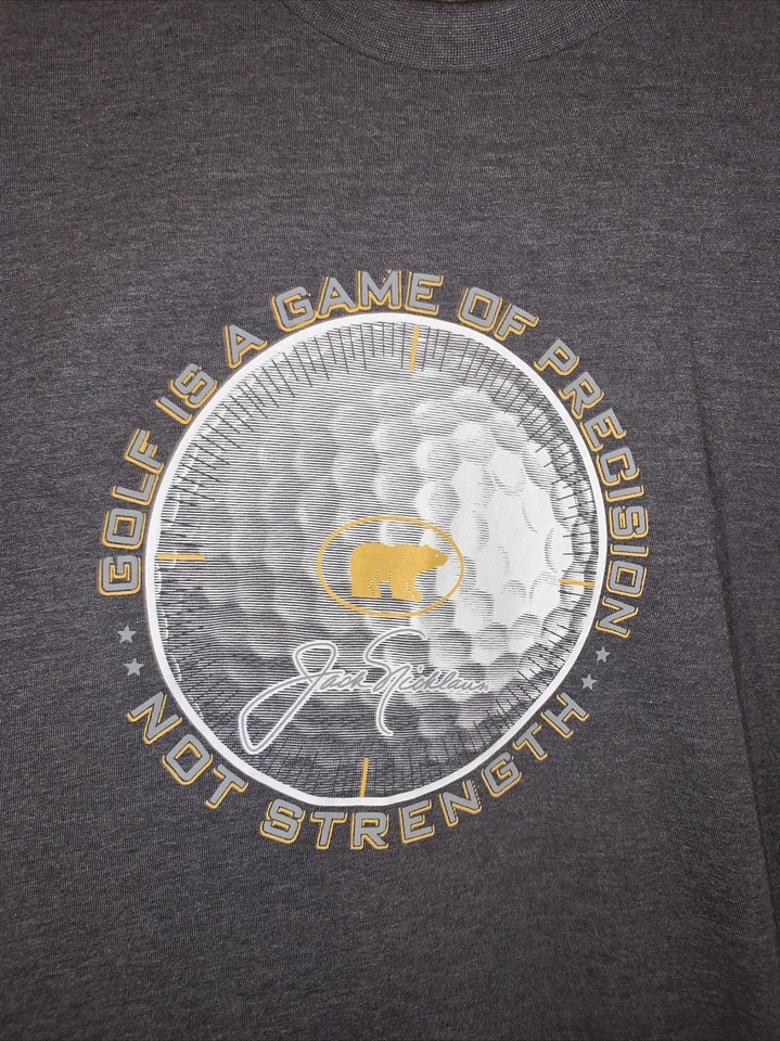 Jack Nicklaus Golden Bear "GOLF IS A GAME OF PRECISION, NOT STREGTH" T-shirt, L - Image 3 of 4