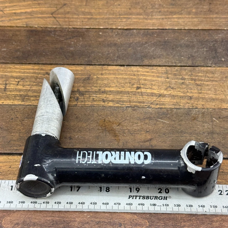 Vintage Control Tech Stem 1 1/8 in Threaded Quill 25.4 mm 140 mm Black USA - Image 3 of 4