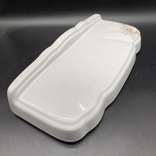 Toilet Cistern Lid WC Floral Flowers Unbranded  6899 467x203mm WHITE C27
