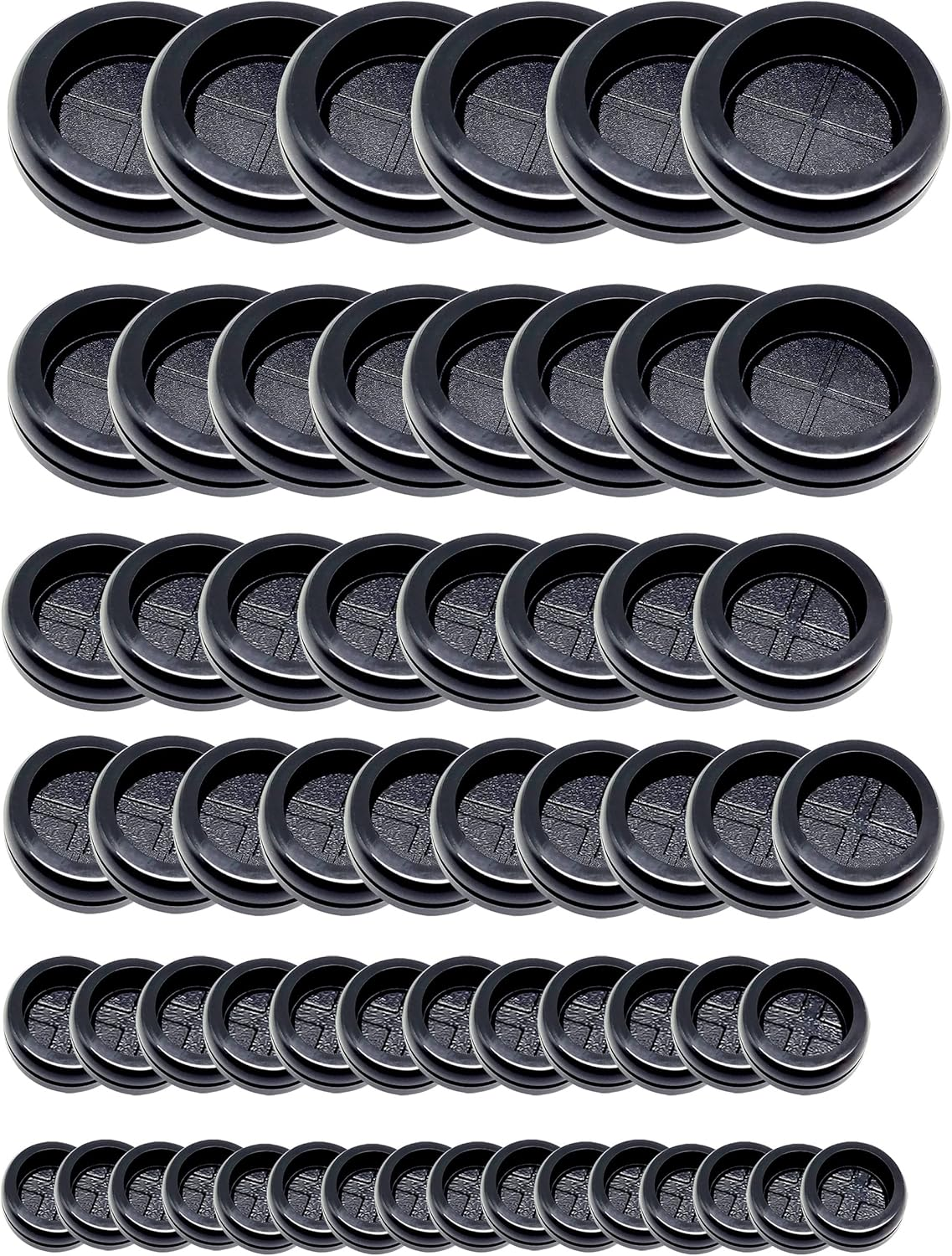 60-Piece ECUDIS Rubber Grommets for Electrical Wires & Firewall Cable Protection