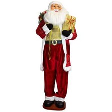 XXL Weihnachtsmann 230cm rot gold riesige große Deko Figur Weihnachten