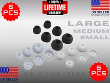 6 Silicone SML Cushion Earbud Ear Tips KINGANDA STIIVE HADBLENG KLOKOL