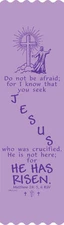 "Jesus He Has Risen" Easter Bible Bookmark Ribbons, pack of 10 (#5-856)