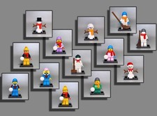 LEGO® Figuren City - Winter Schneemann Kinder Schneeball Schneeballschlacht