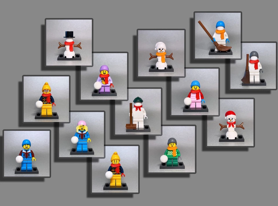 LEGO® Figuren City - Winter Schneemann Kinder Schneeball Schneeballschlacht