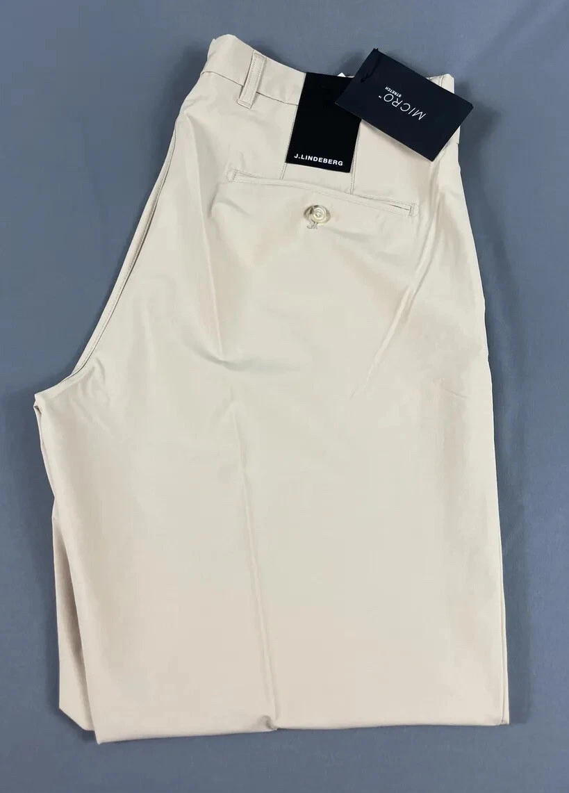 J Lindeberg Golf Pants Khaki 38 x 32 M Ellott Micro Stretch MSRP $135