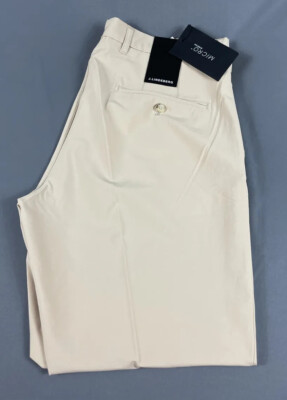 J Lindeberg Golf Pants Khaki 38 x 32 M Ellott Micro Stretch MSRP $135