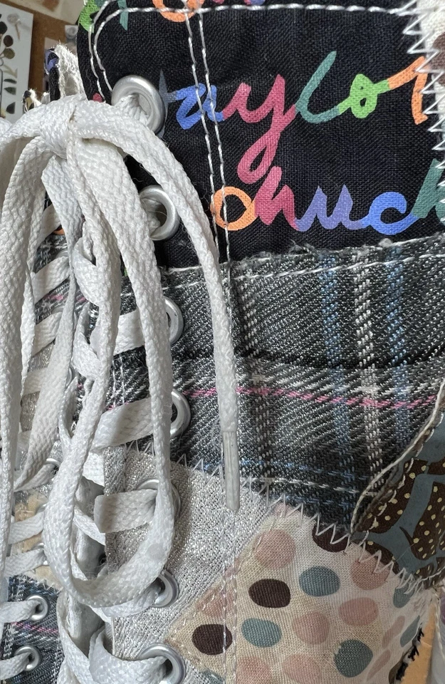 Converse Chuck Taylor Patchwork Extra Hi Shoes  110507 Womens Sz 7 Elephants - Image 4 of 4