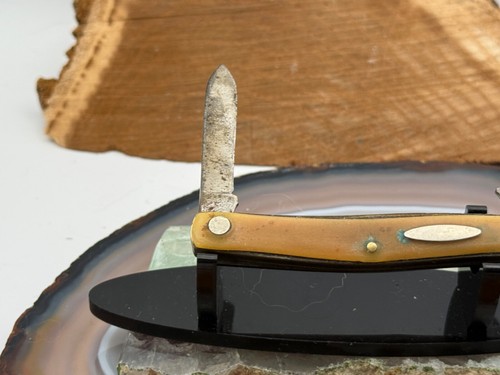 Vintage Schrade Walden NY USA 835Y Birdseye Stockman 3 blade pocketknife--803.25 - Picture 9 of 11