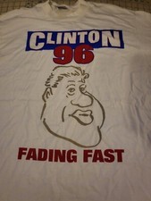 Vtg 1996 Bill Clinton Campaign Shirt Made in USA Single Stitch Parody