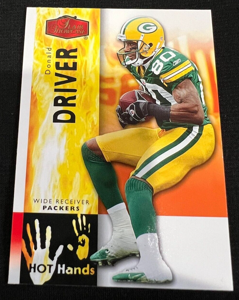 DONALD DRIVER Green Bay Packers 2006 Flair Showcase Hot Hands NFL