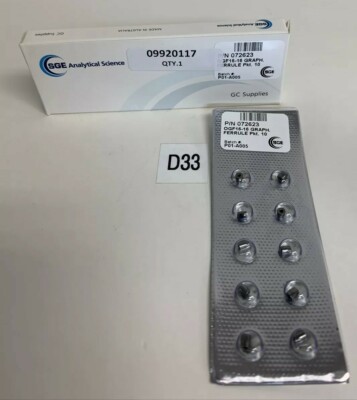 SGE ANALYTICAL SCIENCE 072623 GRAPH FERRULES,PACK OF 10 FAST SHIPPING!