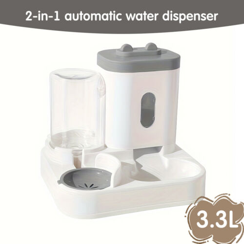 2 in1 Feeder Food Water Dispenser Bowl Automatic Dog Cat Bottle Pet Self Feeding - Picture 18 of 19