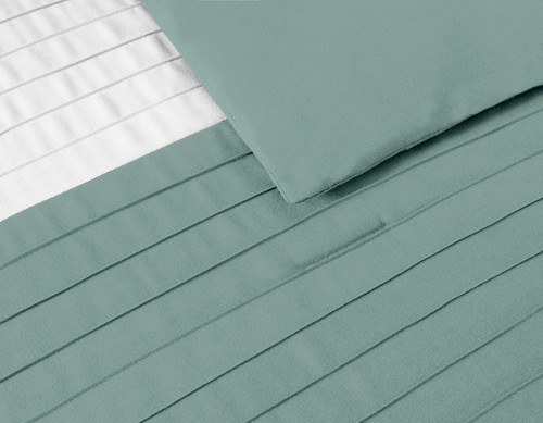 Chezmoi Collection Loft 8-Piece Luxury Striped Comforter Set (Queen, Blue/Bei... - Picture 8 of 9