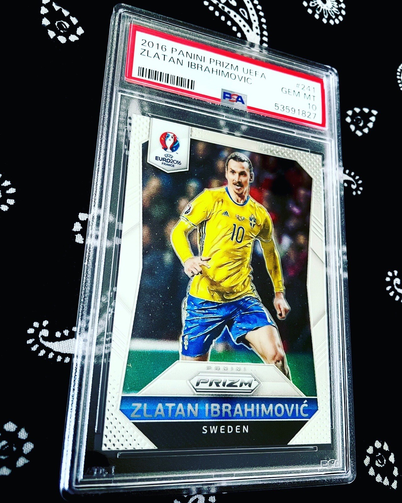 2016 Panini Prizm UEFA Zlatan Ibrahimovic ROOKIE RC #241 Mint PSA 10