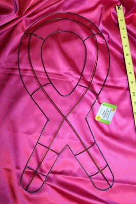 Wire Cancer Ribbon Forms Wire Breast Cancer Awareness Ribbon Wreath Form Metal 19