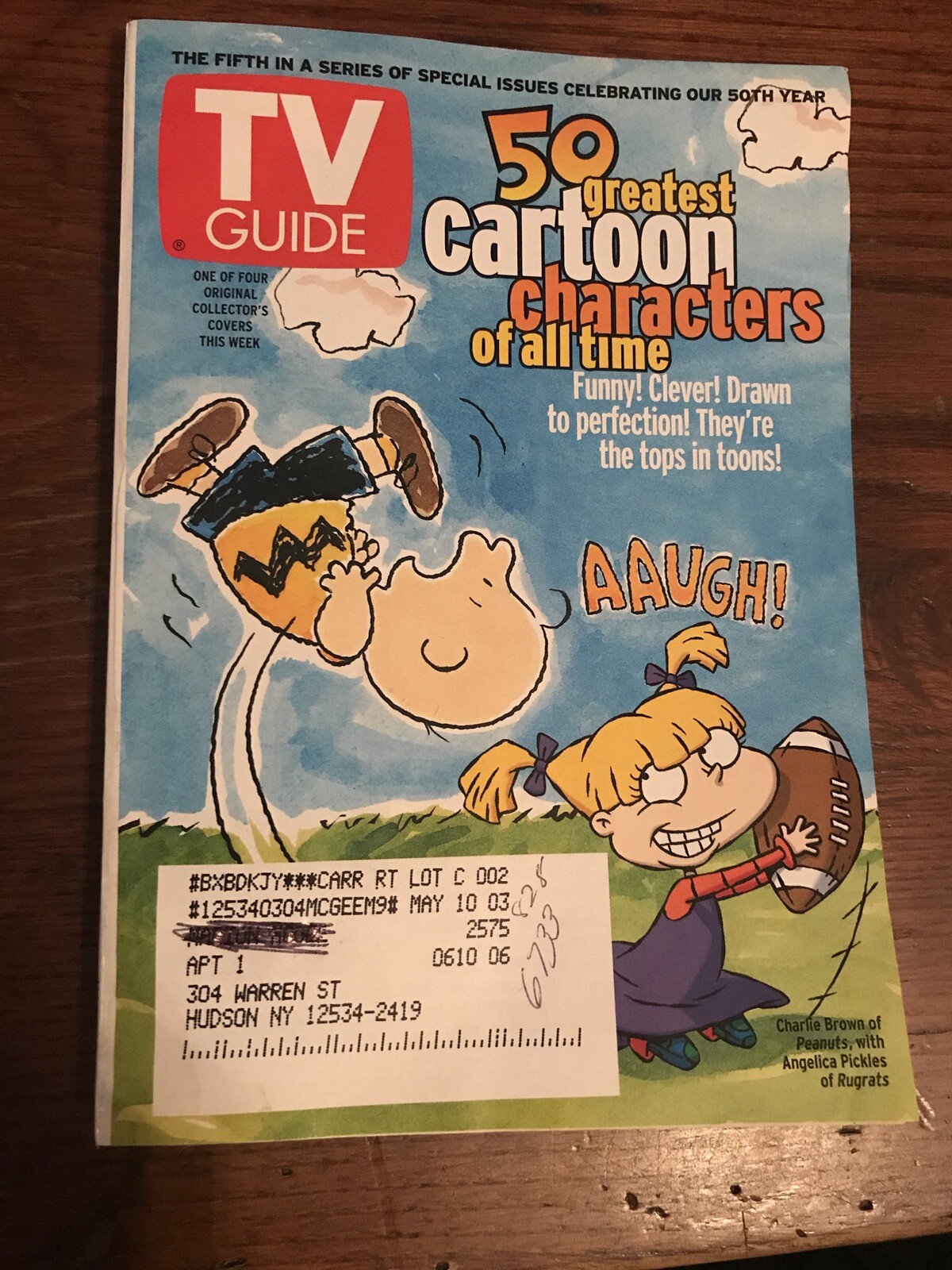 TV GUIDE 50TH YEAR August 3 9 2002 50 Greatest Cartoon Characters tv-guide-50th-year-august-3-9-2002-50-greatest-cartoon-characters