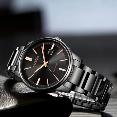 Citizen Eco-Drive BM6976-72E Black Analog Solar Power Roman Men's