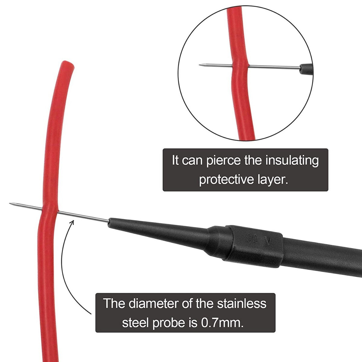 Multimeter Probes - Needle Tipped - TOL-12078 - Electronics