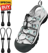 2 Pairs Elastic No Tie Shoe Laces Replacement Laces for Keen Sandal, Round No Ti