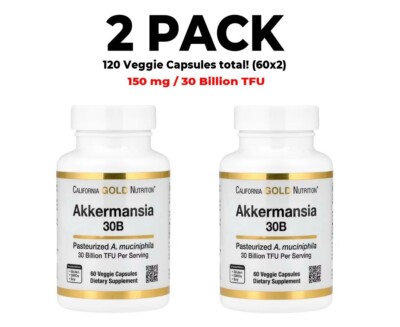 CGN, 2 PACK,  Akkermansia 30B, 60 Veggie Capsules, 30 Billion TFU