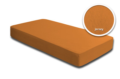 Spannbettlaken Babybett Kinder orange 60 x 120 cm - 70 x 140 cm Jersey Baumwolle
