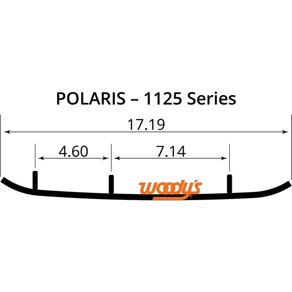 Woodys 4" extensor de metal duro trilha corredor superior plano 2007-2024 Polaris - EPI3-1125 - Imagem 2 de 4