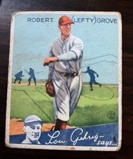 1934 World Wide Gum Big League Chewing Gum - V354 Lefty Grove #54