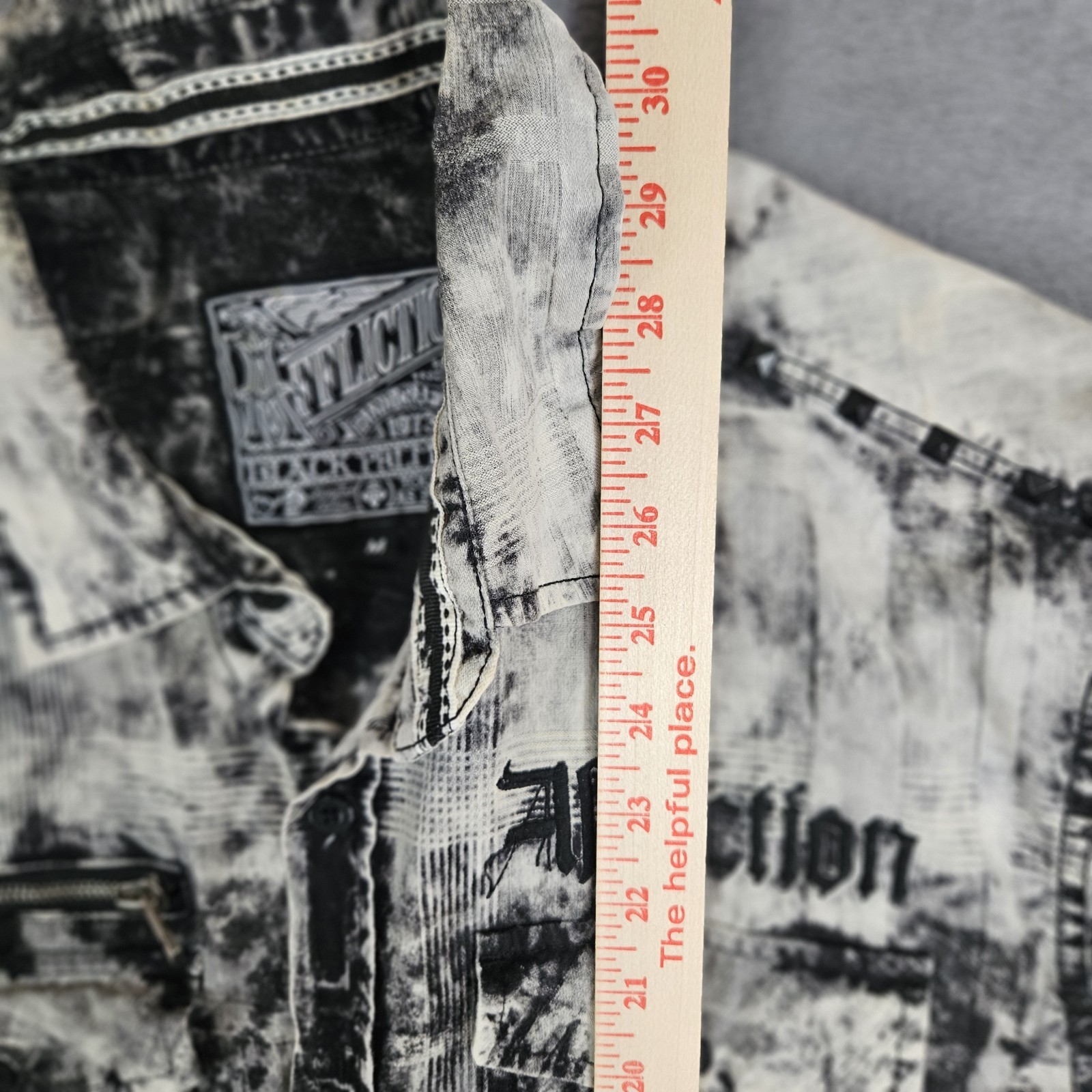 Affliction Button Down Black Premium Long Sleeve … - image 9