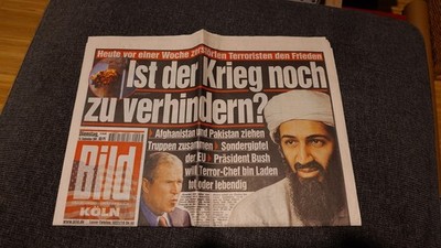 BILD Zeitung 18.09.2001 | 11. September 218/38 World Trade Center | komplett
