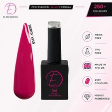 Gel Polish Colour UV LED 15ml Bottle Nail Art EL Nail Systems BERRY KISS pink