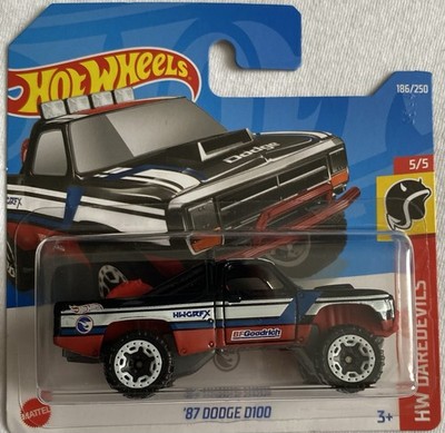 Hot Wheels  87 Dodge D100 TH    2022 HW Daredevils 186/250 Schwarz OVP
