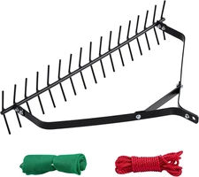 32 in Aquatic Weed Rake, 6.3 in Double Sided Lake Weed Rake, Lightweight Pond