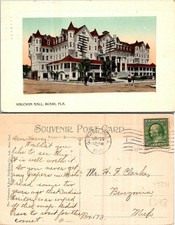 Miami FL Hacyon Hall Postcard Used (44241)