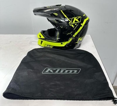 Klim F3 Carbon Pro Off-Road Helmet ECE, Black/Hi-Viz Yellow, Size Not Specified