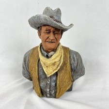 Original 1982 Daniel Monfort "John Wayne" Trail Boss Western Stone Sculpture 