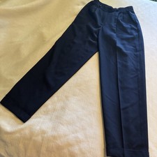 Vtg Lauren Ralph Lauren Womens Navy Wool Pleated Trousers Pants USA Made Size 6