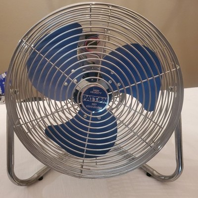 Vintage Patton High Velocity Floor Fan Chrome 3 Speed Model U2-1487 14''