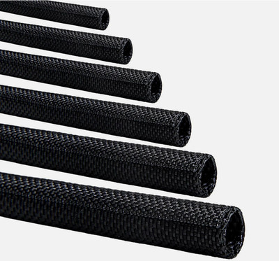 Braided Split-Sleeve Wire Loom for High-Temperature Automotive Harness Wrapping