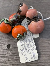 Vintage 1965 Persimmon Festival, Mitchell Indiana. Handcrafted Ceramic Jewelry