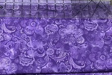 Floral Purple 100 cotton fabric sold by the yard  2655